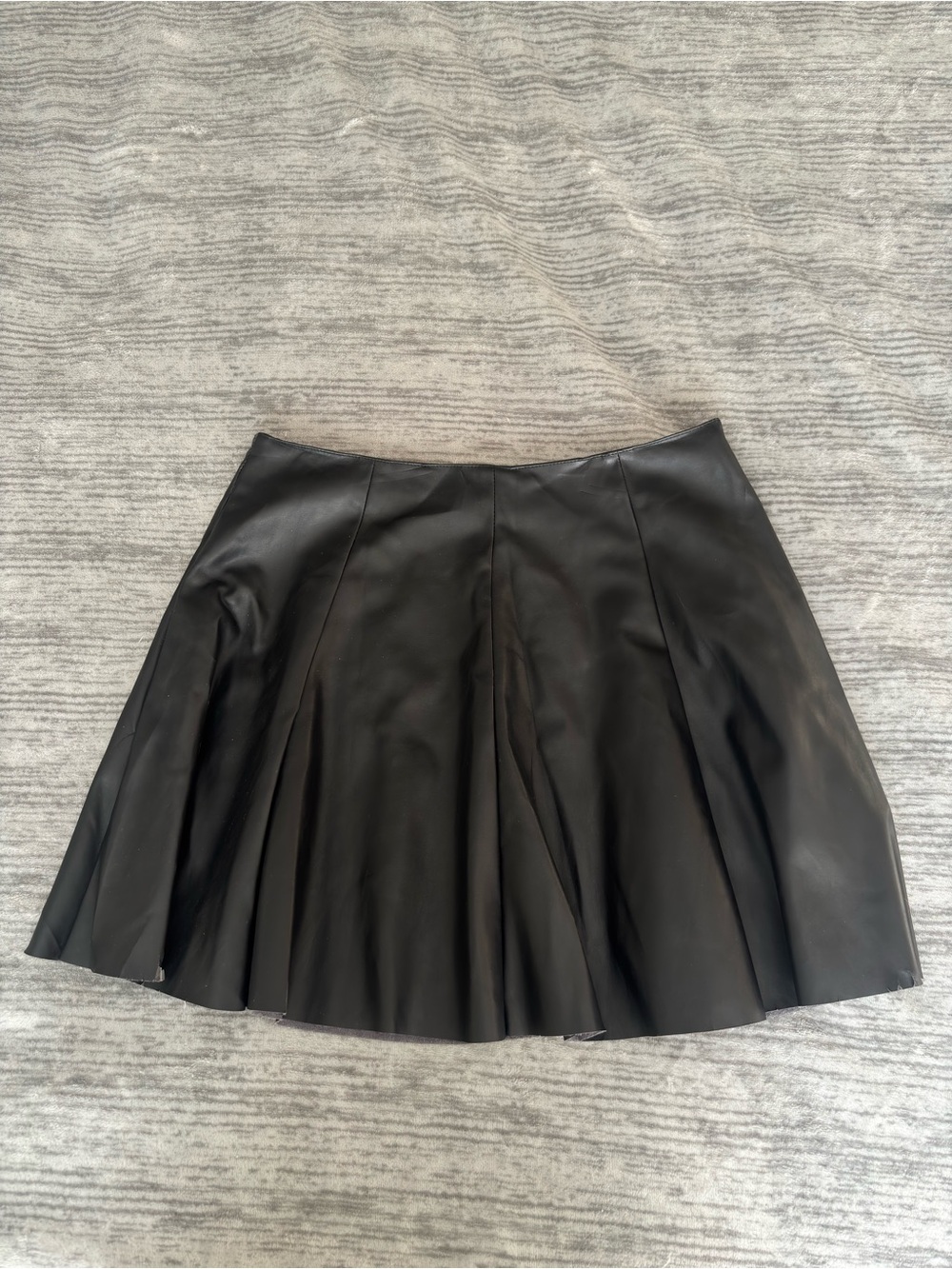 Black Faux Leather Skirt